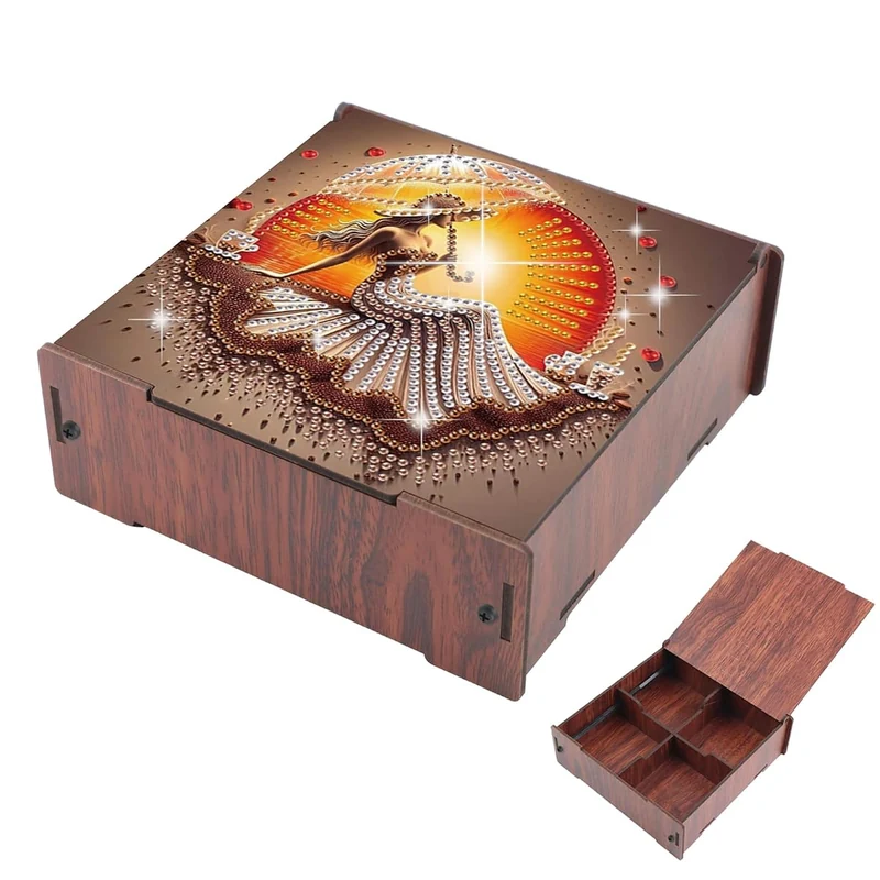 Sunset Lady Diamond Storage Box AiYuanzsh Arts and Crafts